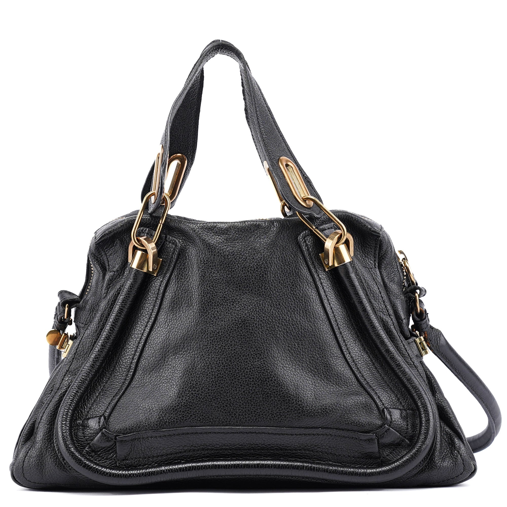 Black Leather Paraty 2-Way Shoulder Bag