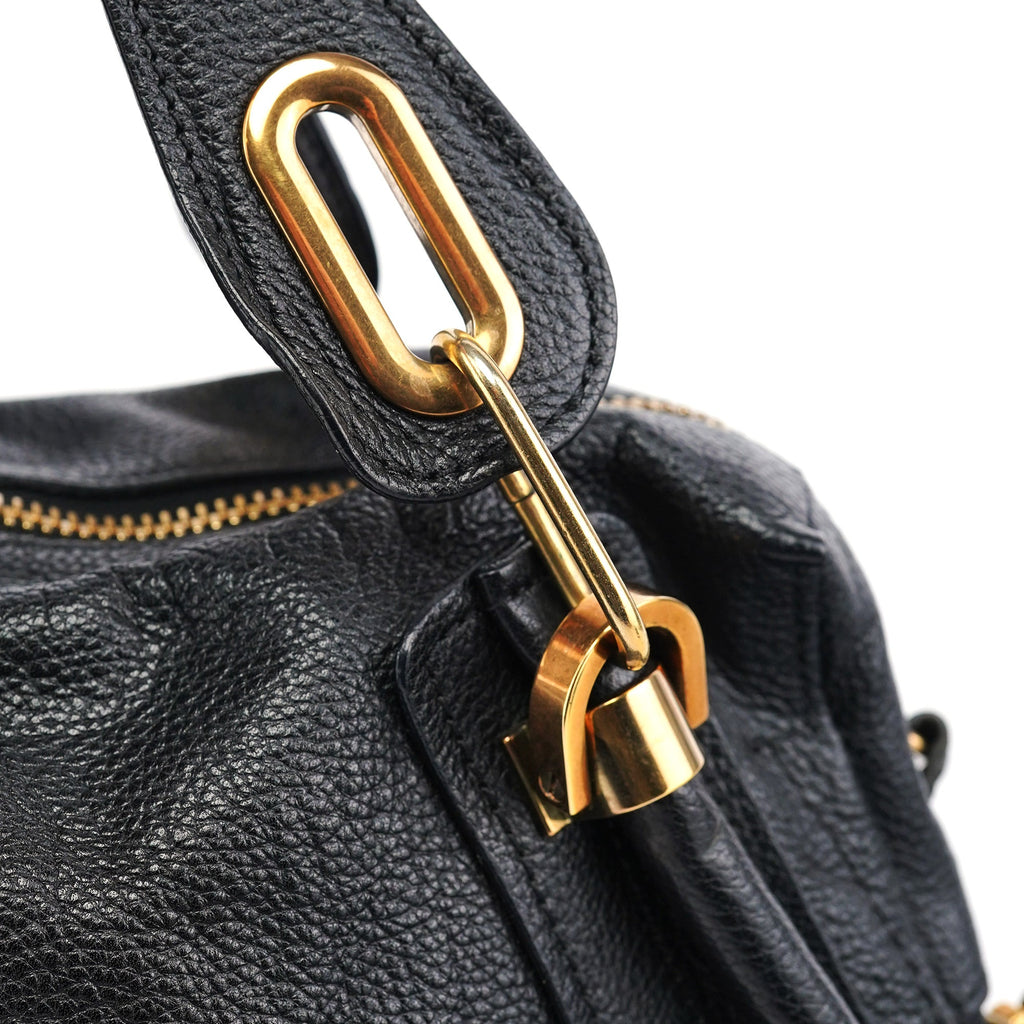 Black Leather Paraty 2-Way Shoulder Bag