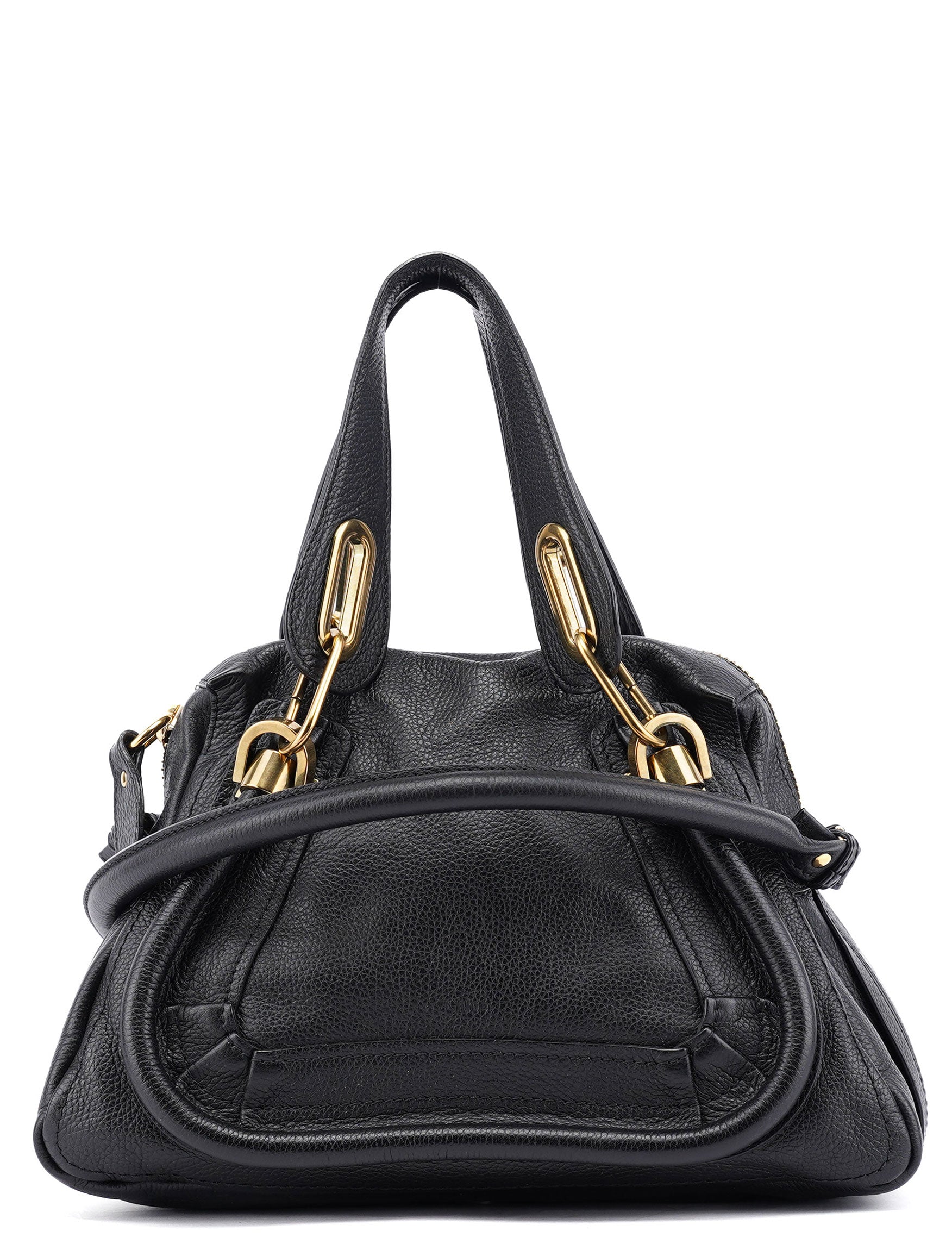 Black Leather Paraty 2-Way Shoulder Bag