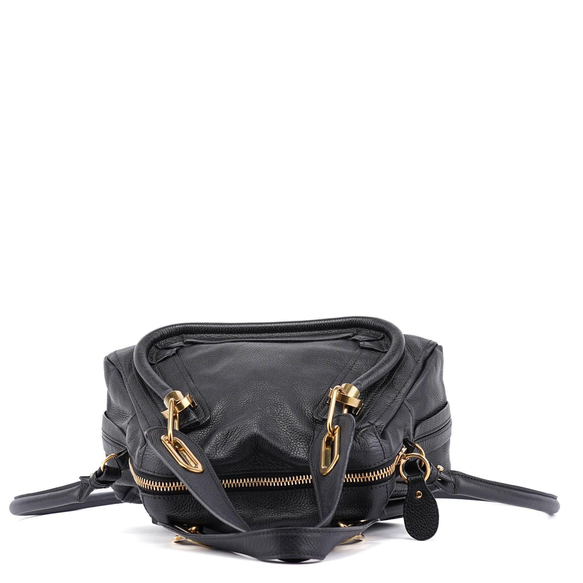 Black Leather Paraty 2-Way Shoulder Bag