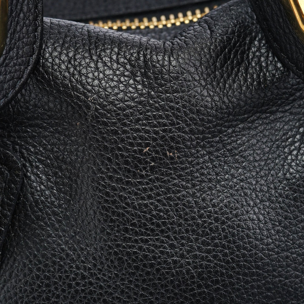 Black Leather Paraty 2-Way Shoulder Bag