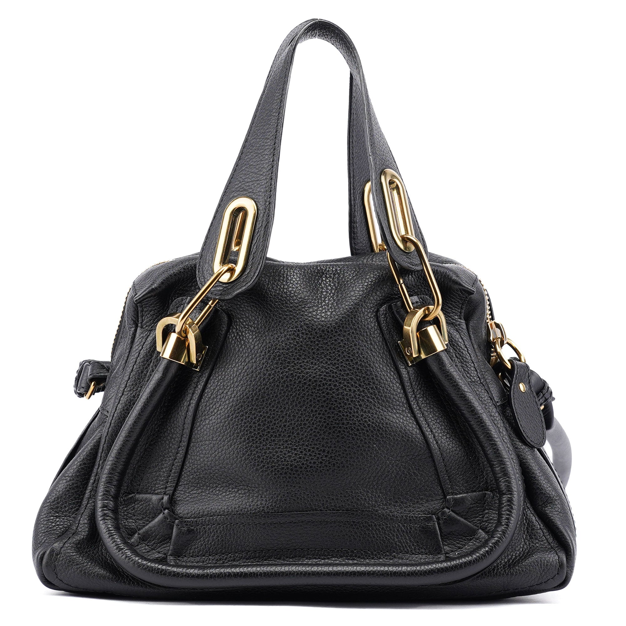 Black Leather Paraty 2-Way Shoulder Bag