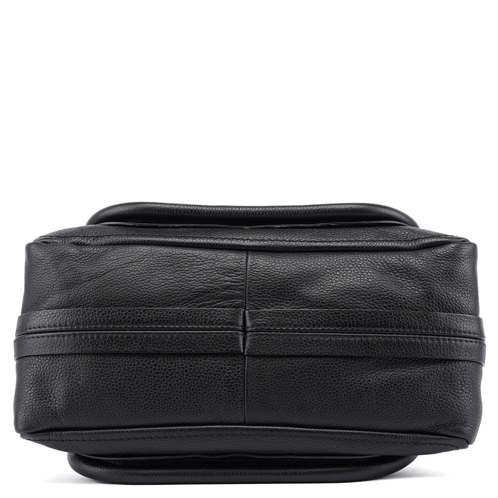 Black Leather Paraty 2-Way Shoulder Bag