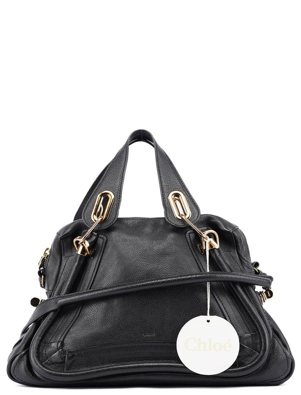 Black Leather Paraty 2-Way Shoulder Bag