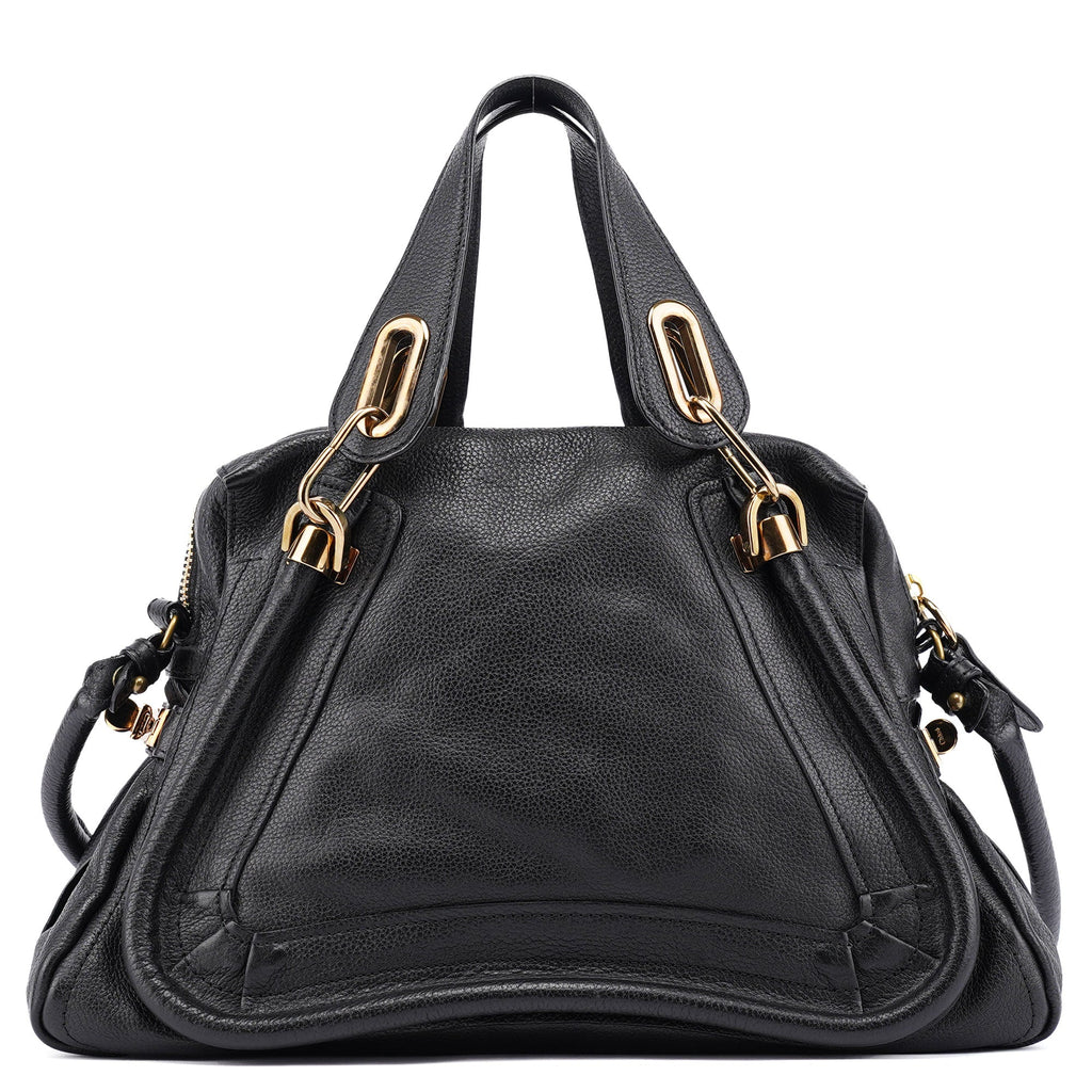 Black Leather Paraty 2-Way Shoulder Bag