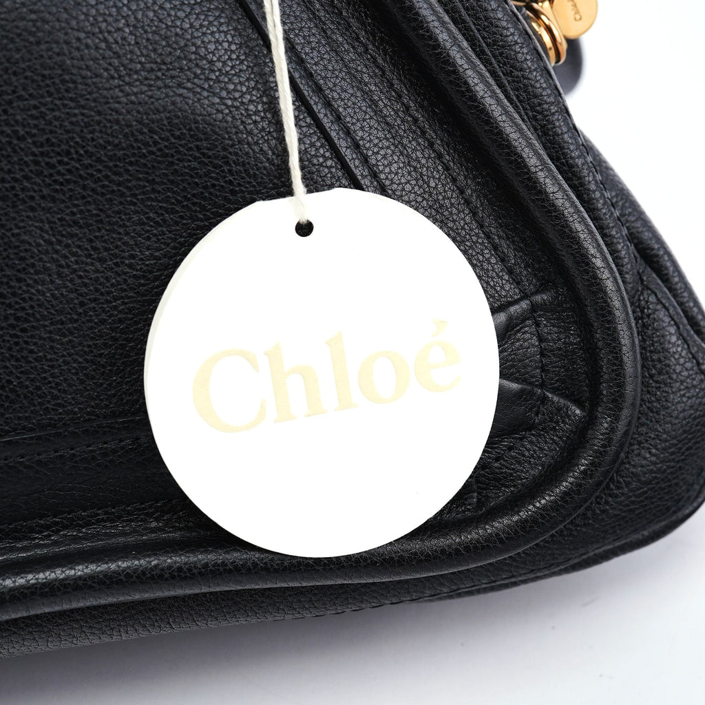 Black Leather Paraty 2-Way Shoulder Bag