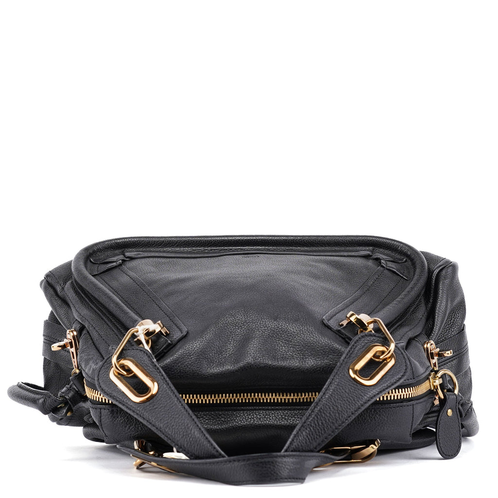 Black Leather Paraty 2-Way Shoulder Bag