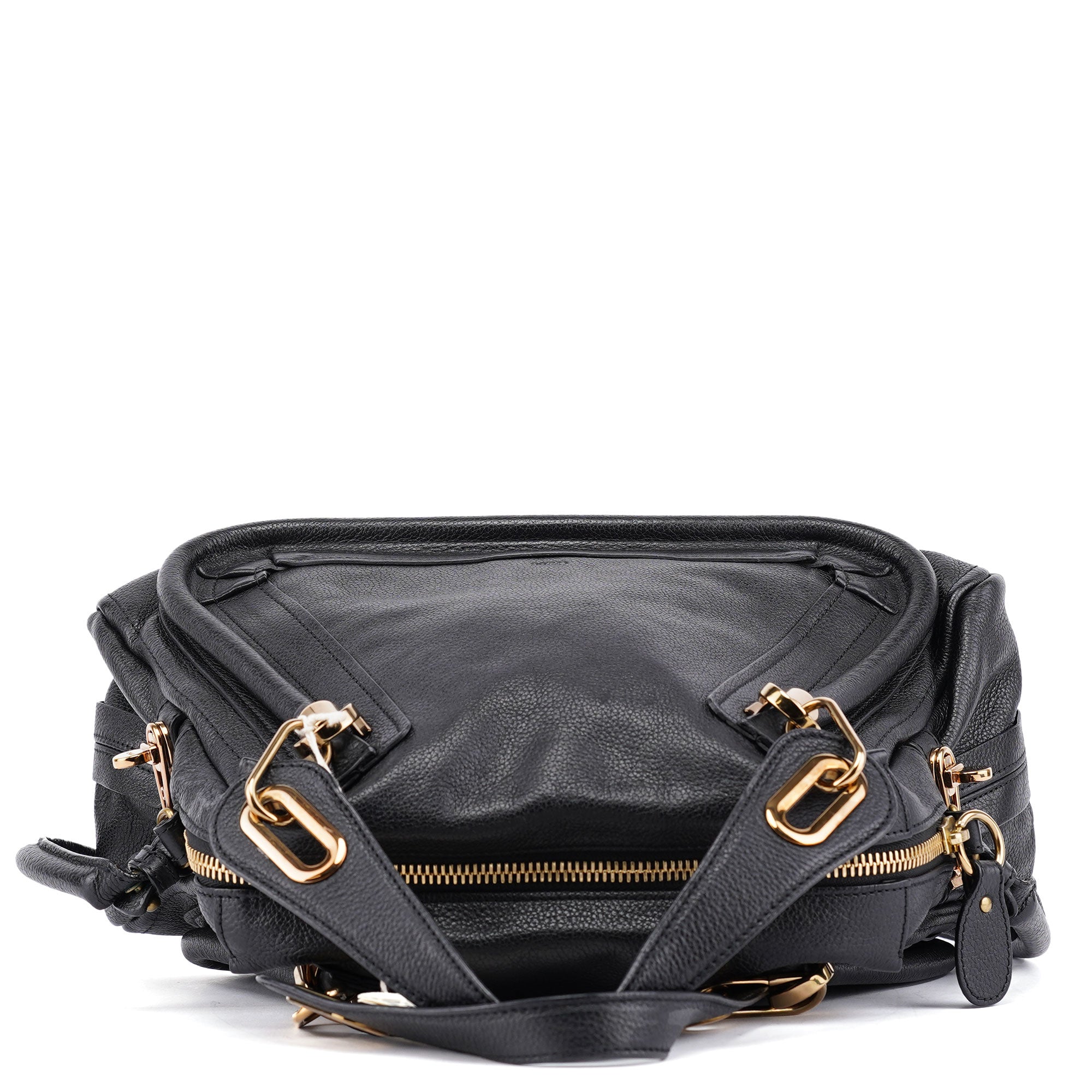 Black Leather Paraty 2-Way Shoulder Bag