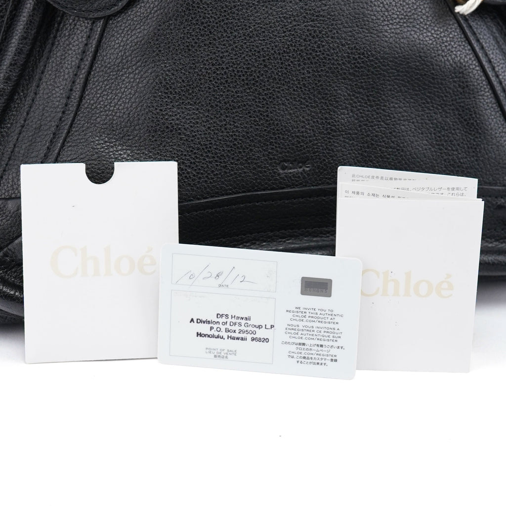 Black Leather Paraty 2-Way Shoulder Bag