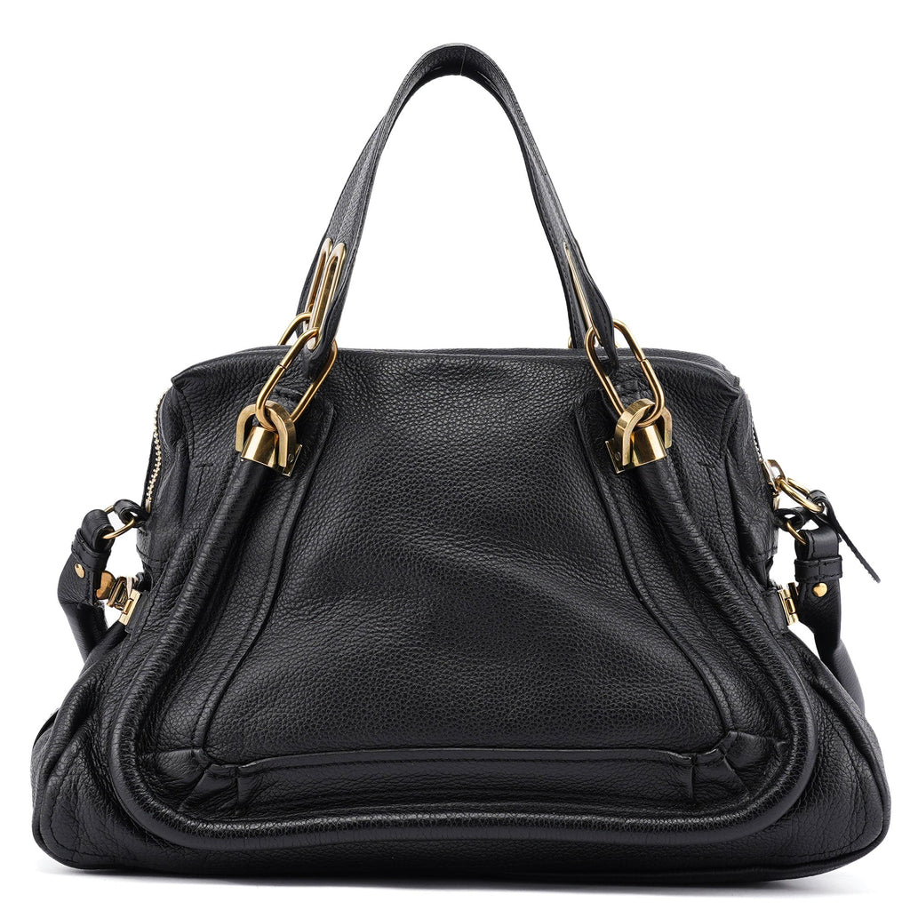 Black Leather Paraty 2-Way Shoulder Bag