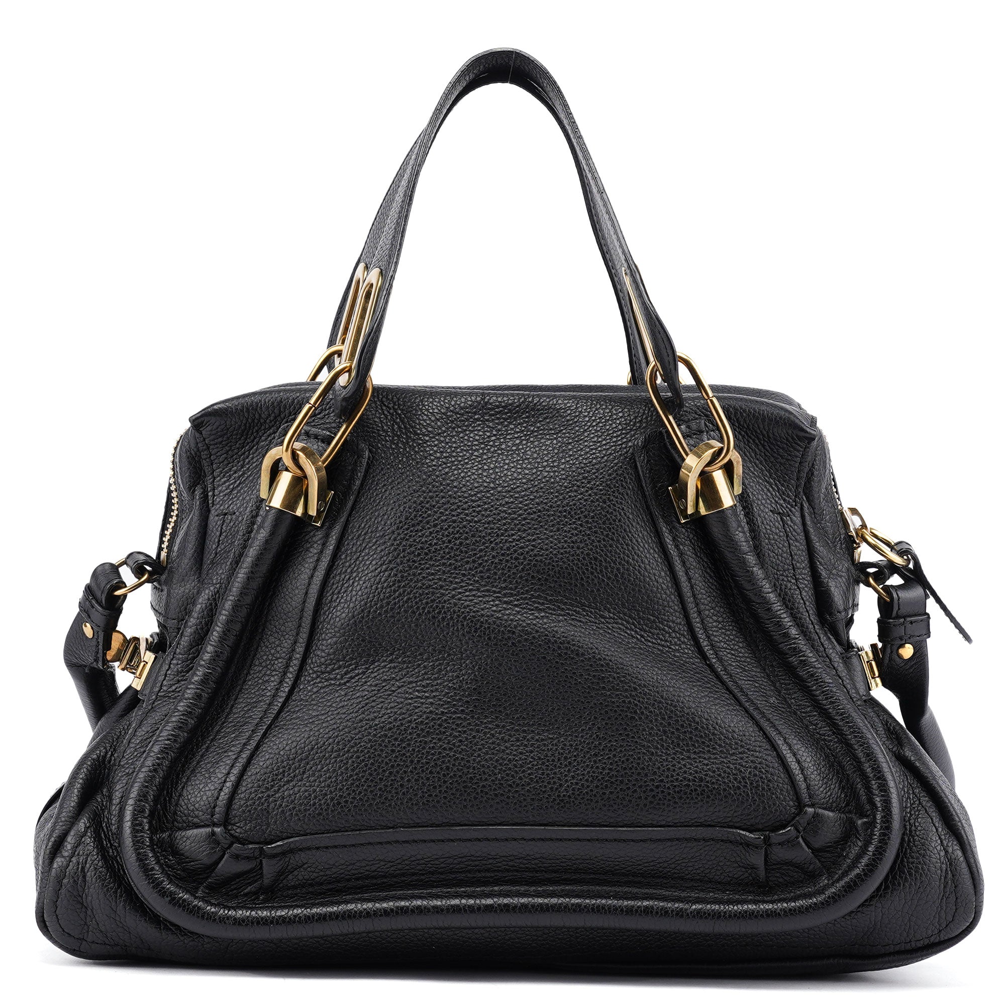 Black Leather Paraty 2-Way Shoulder Bag