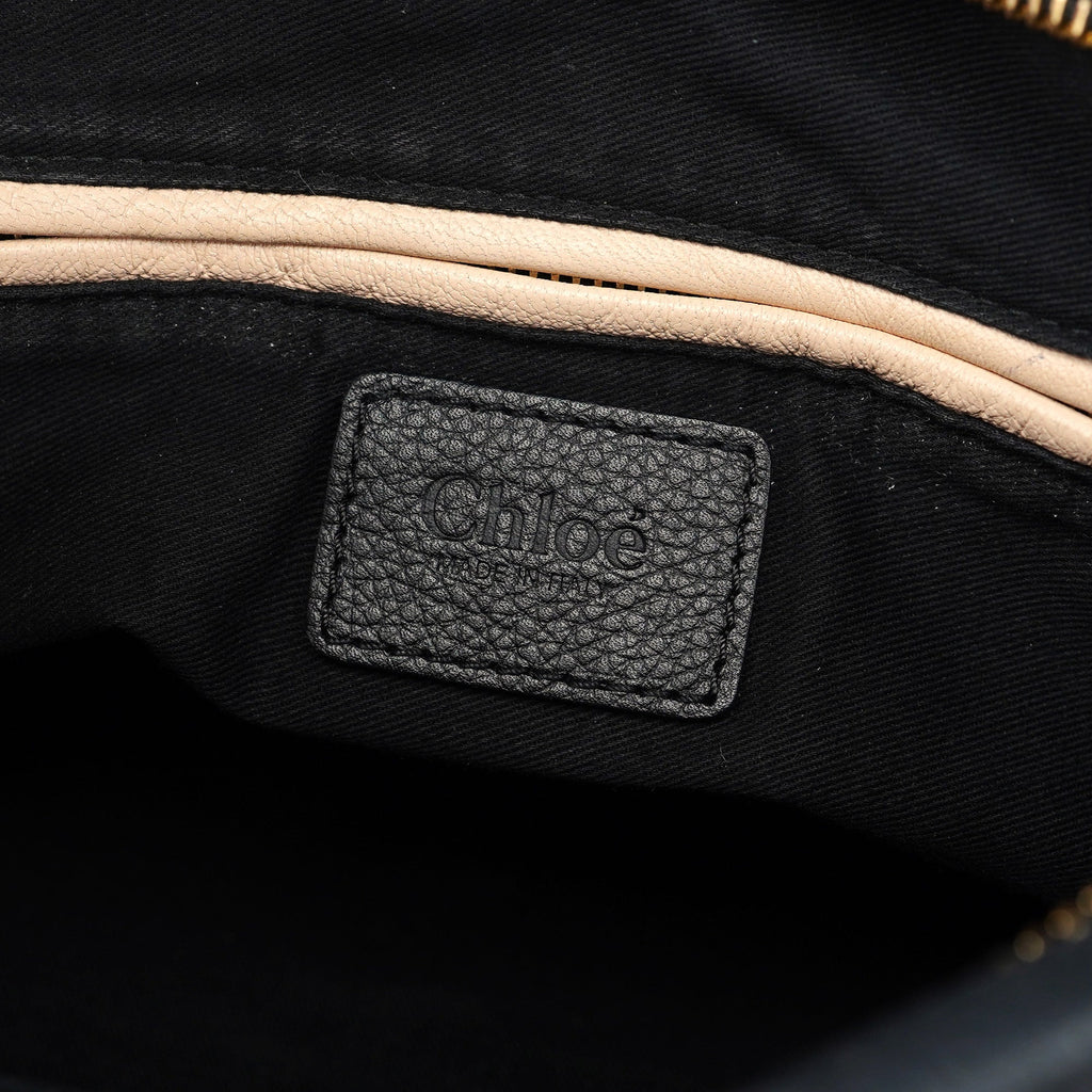 Black Leather Paraty 2-Way Shoulder Bag