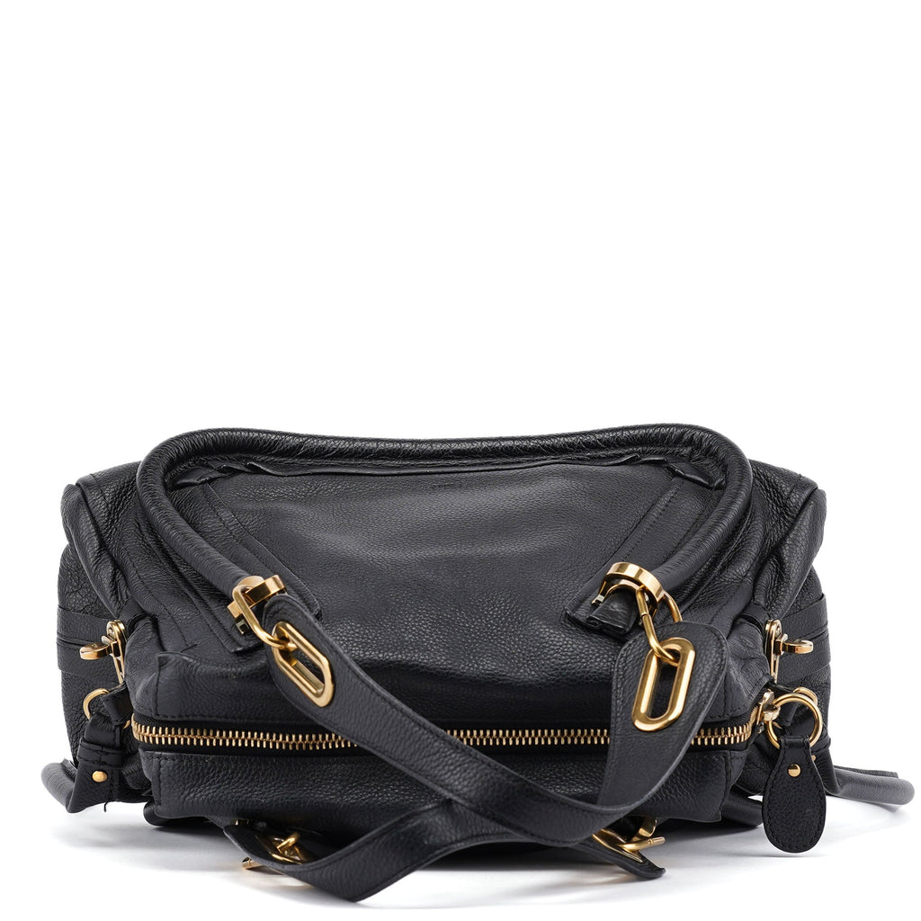Black Leather Paraty 2-Way Shoulder Bag