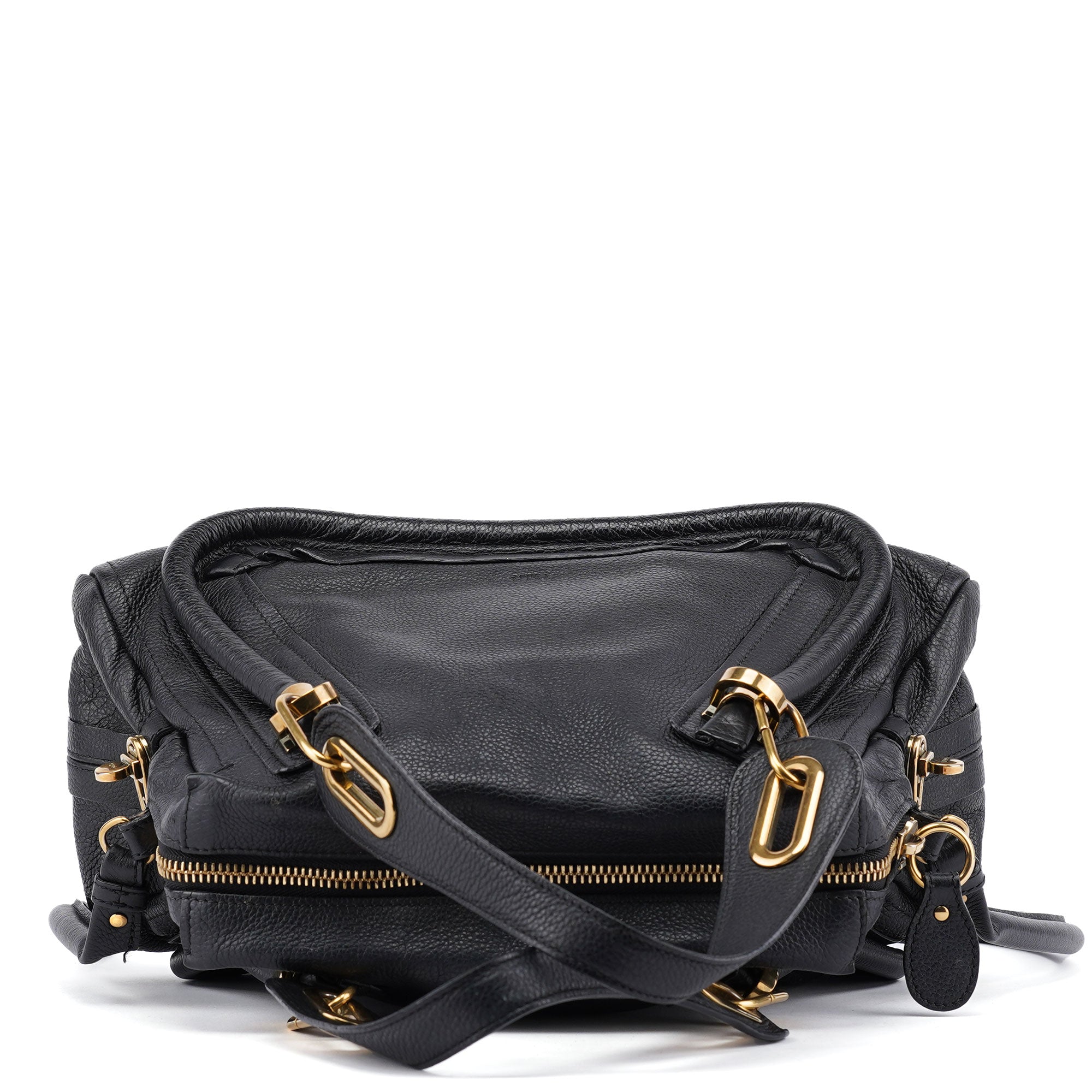 Black Leather Paraty 2-Way Shoulder Bag