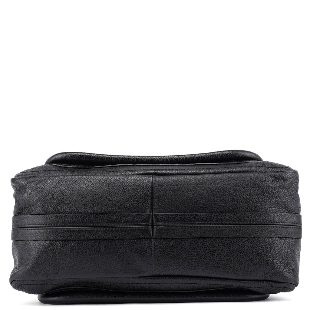 Black Leather Paraty 2-Way Shoulder Bag