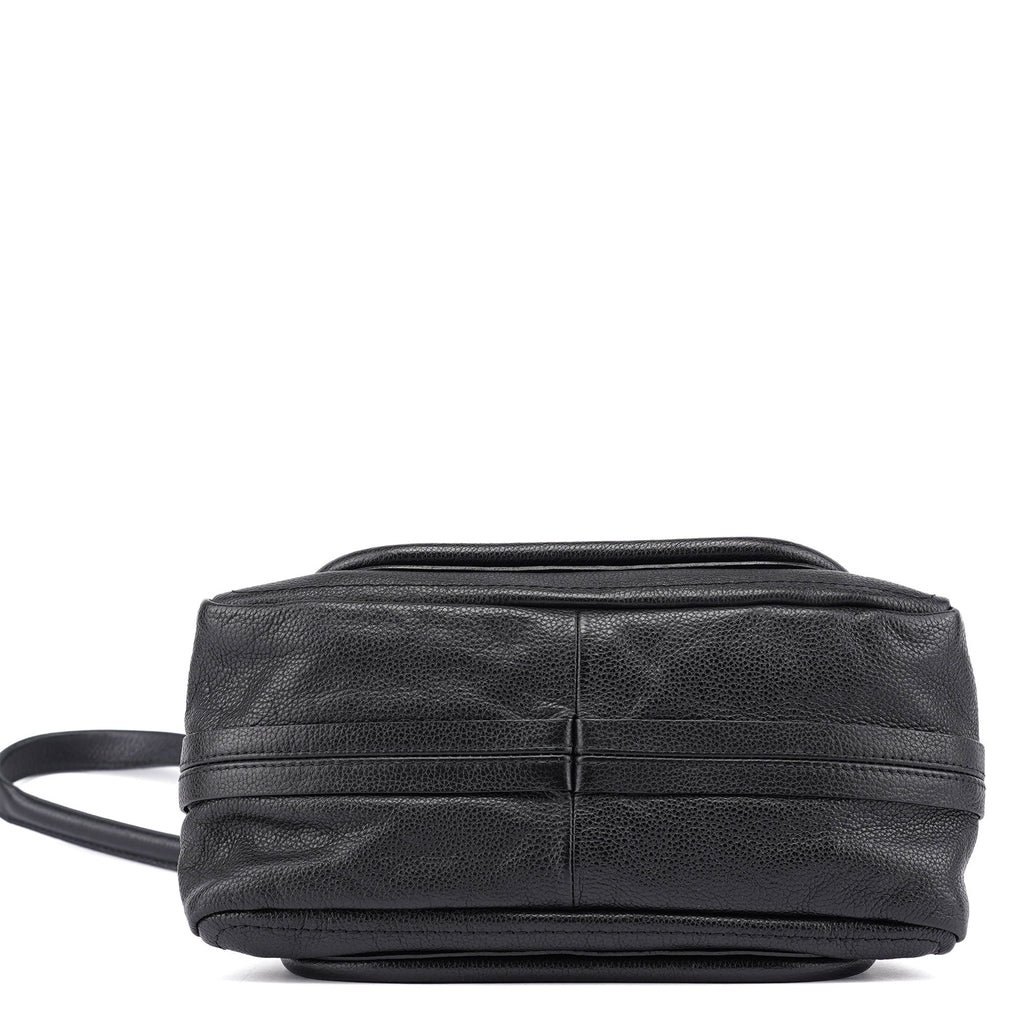Black Leather Paraty 2-Way Shoulder Bag