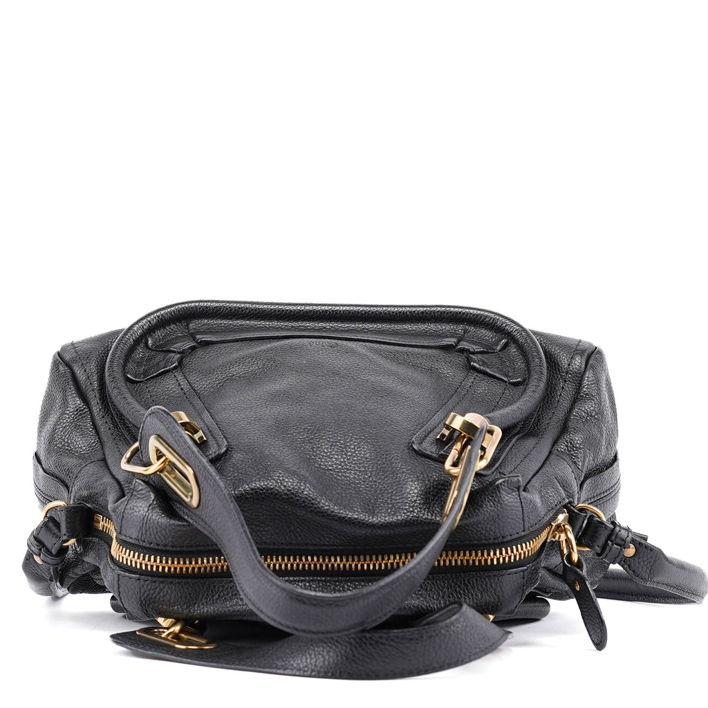 Black Leather Paraty 2-Way Shoulder Bag