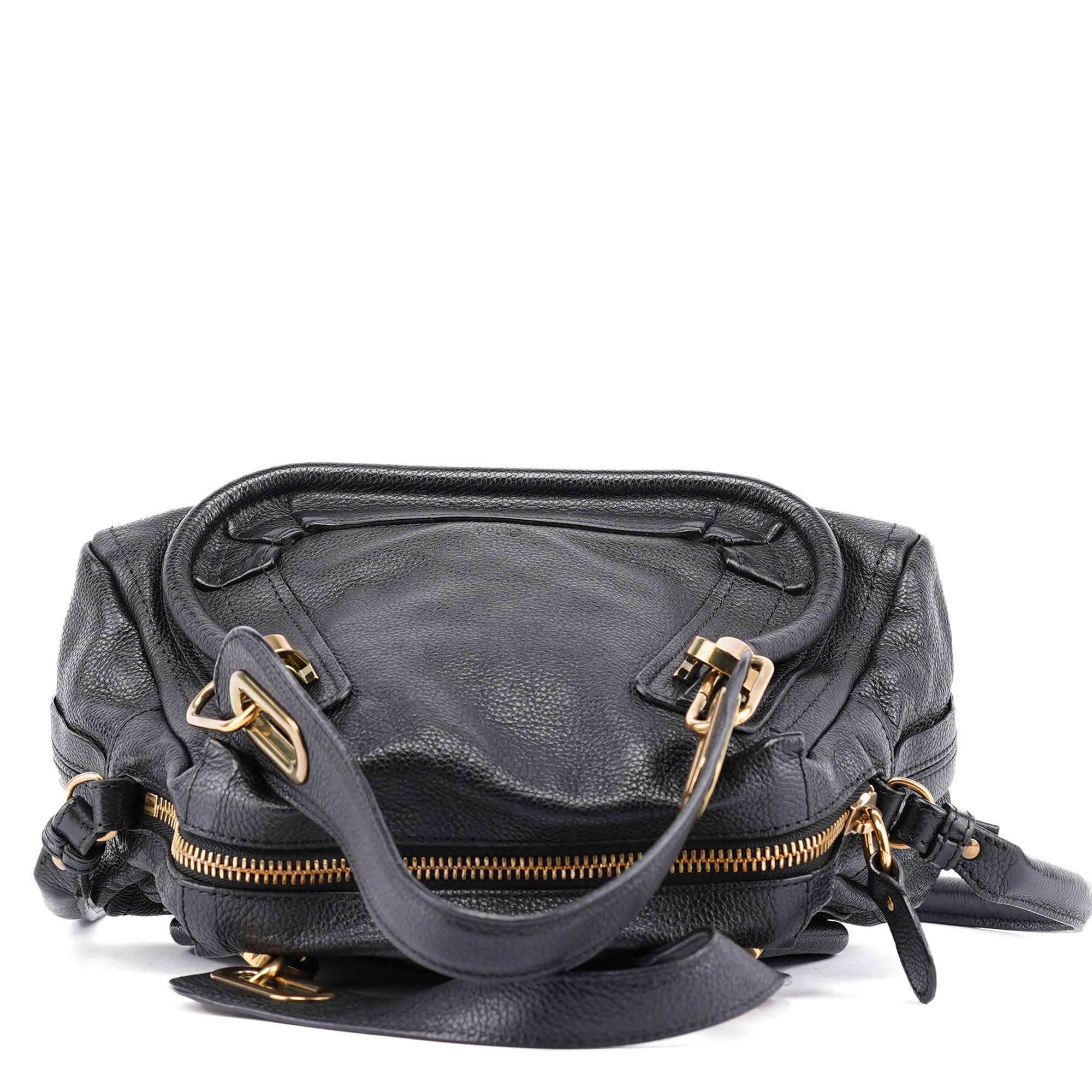 Black Leather Paraty 2-Way Shoulder Bag