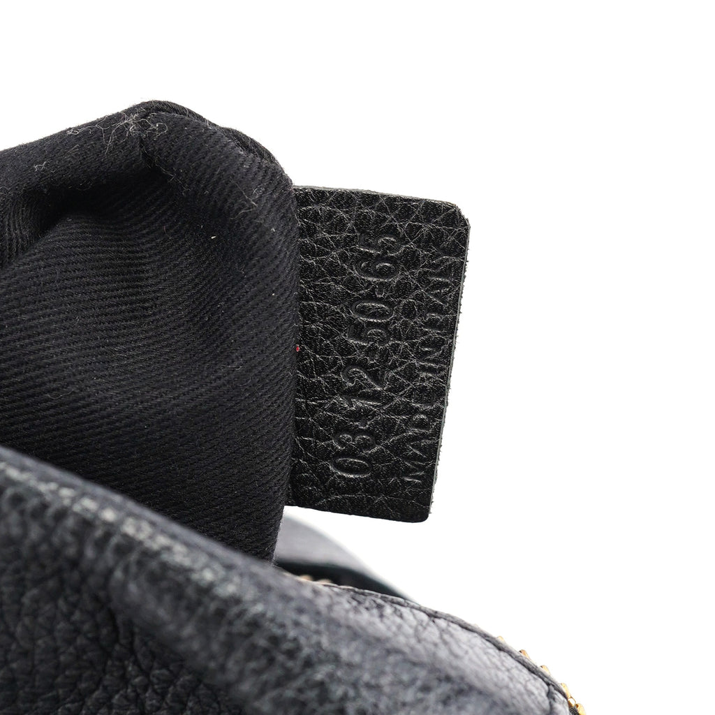 Black Leather Paraty 2-Way Shoulder Bag