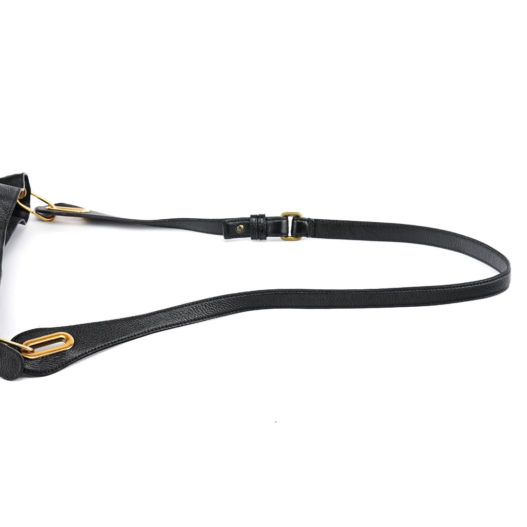 Black Leather Paraty Crossbody Bag