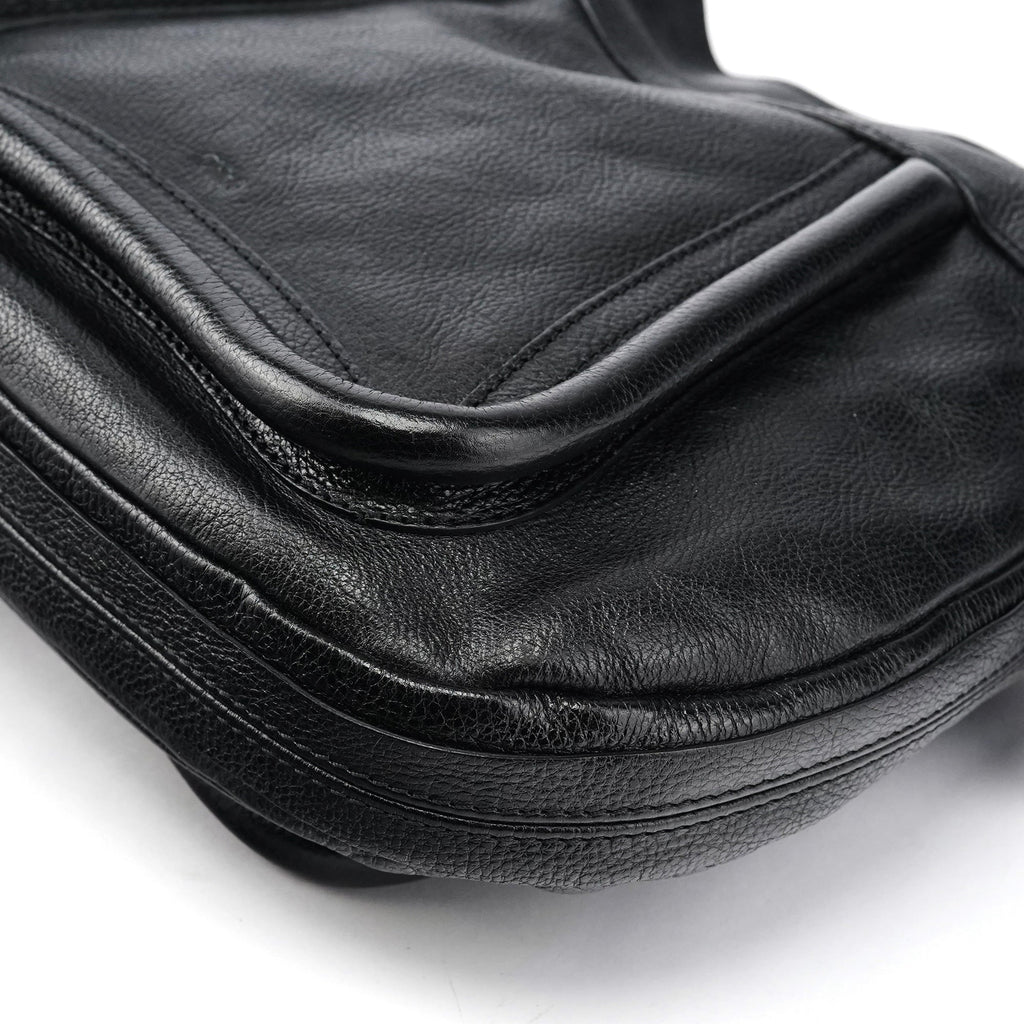 Black Leather Paraty Crossbody Bag