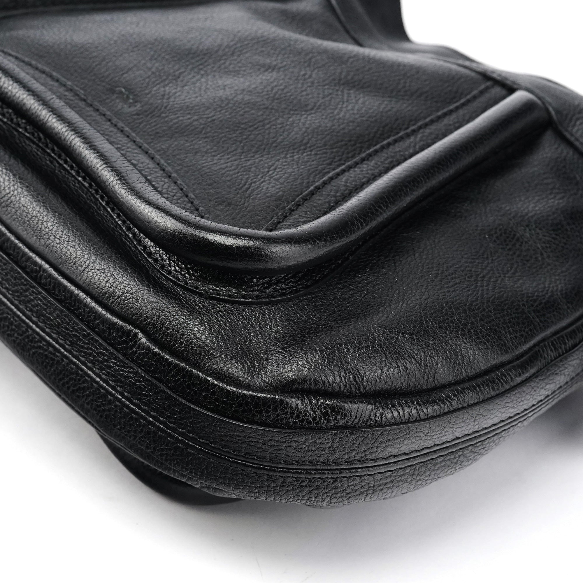 Black Leather Paraty Crossbody Bag