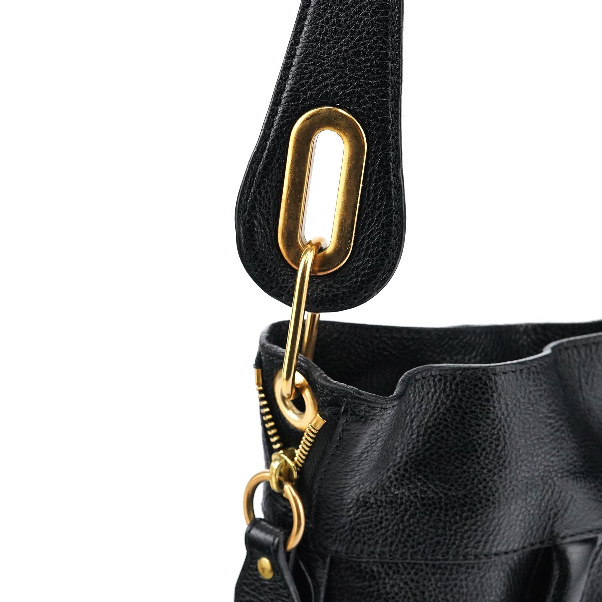 Black Leather Paraty Crossbody Bag
