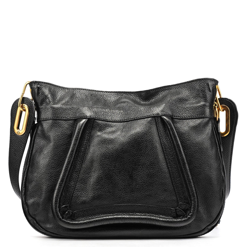 Black Leather Paraty Crossbody Bag