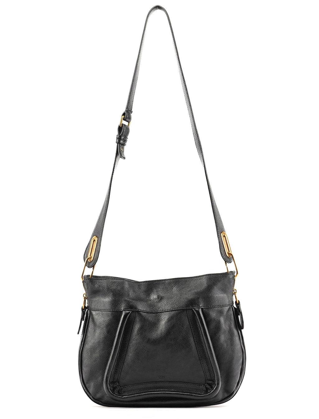 Black Leather Paraty Crossbody Bag