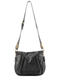 Black Leather Paraty Crossbody Bag