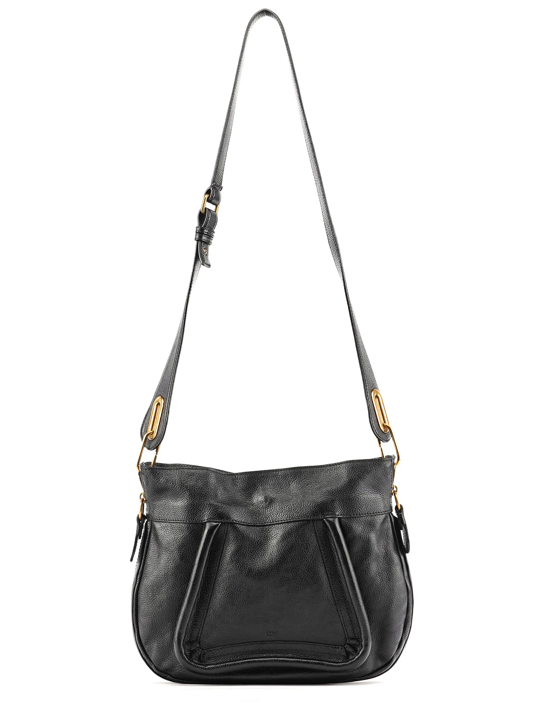 Black Leather Paraty Crossbody Bag