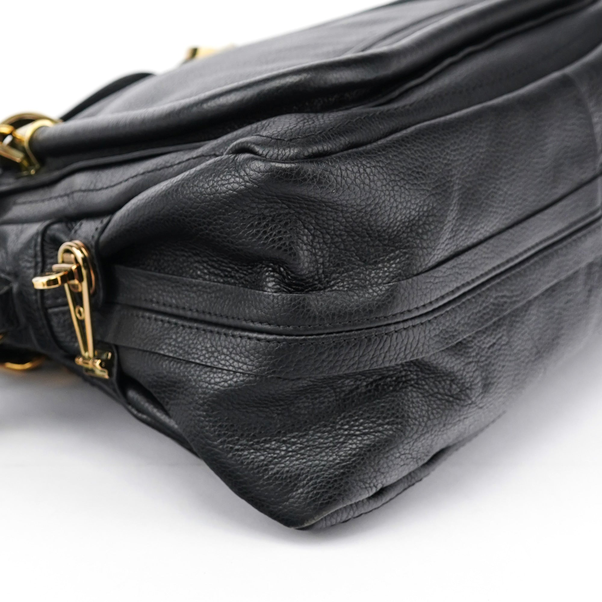 Black Leather Paraty Handbag