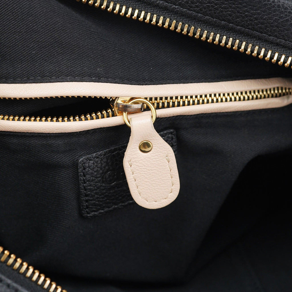 Black Leather Paraty Handbag