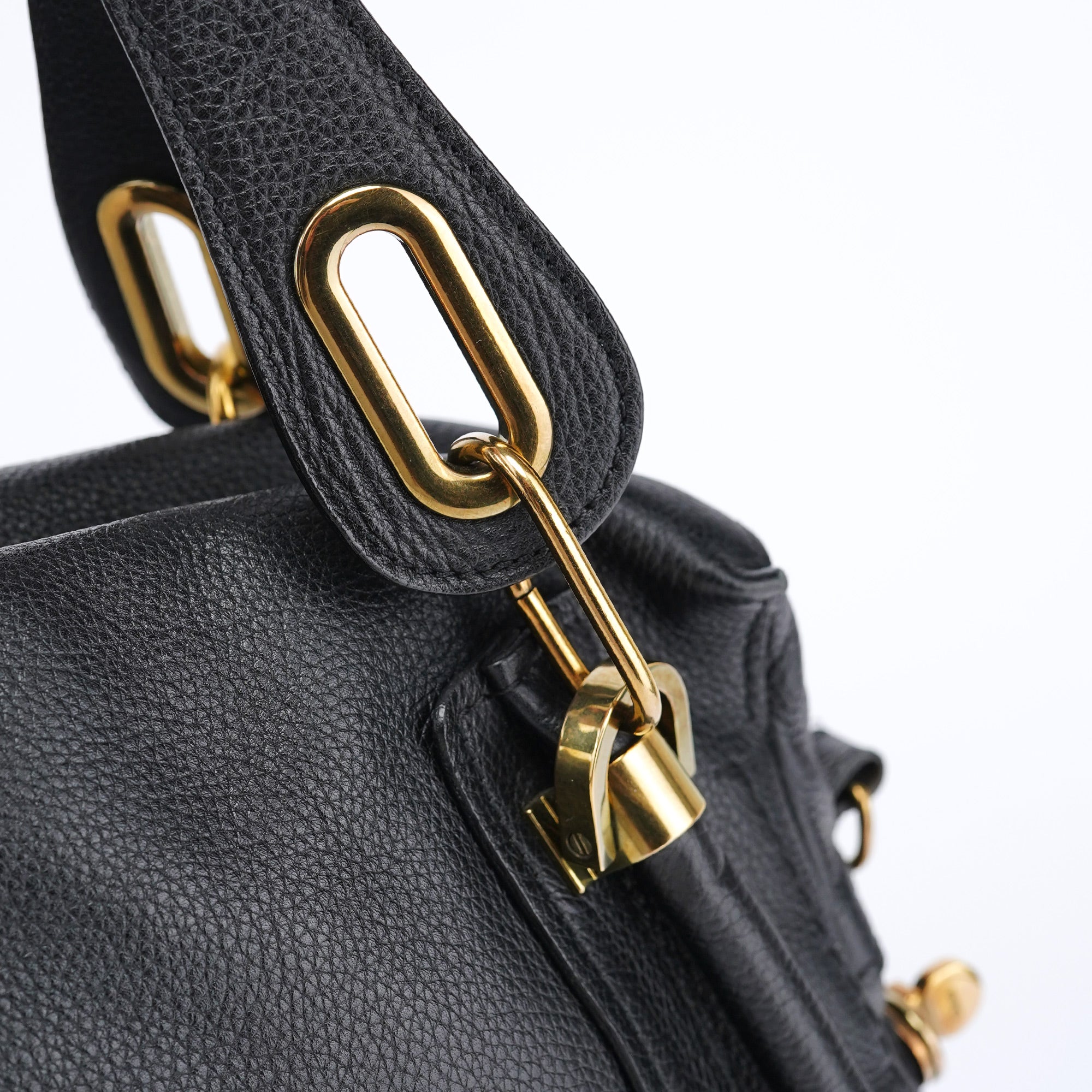 Black Leather Paraty Handbag