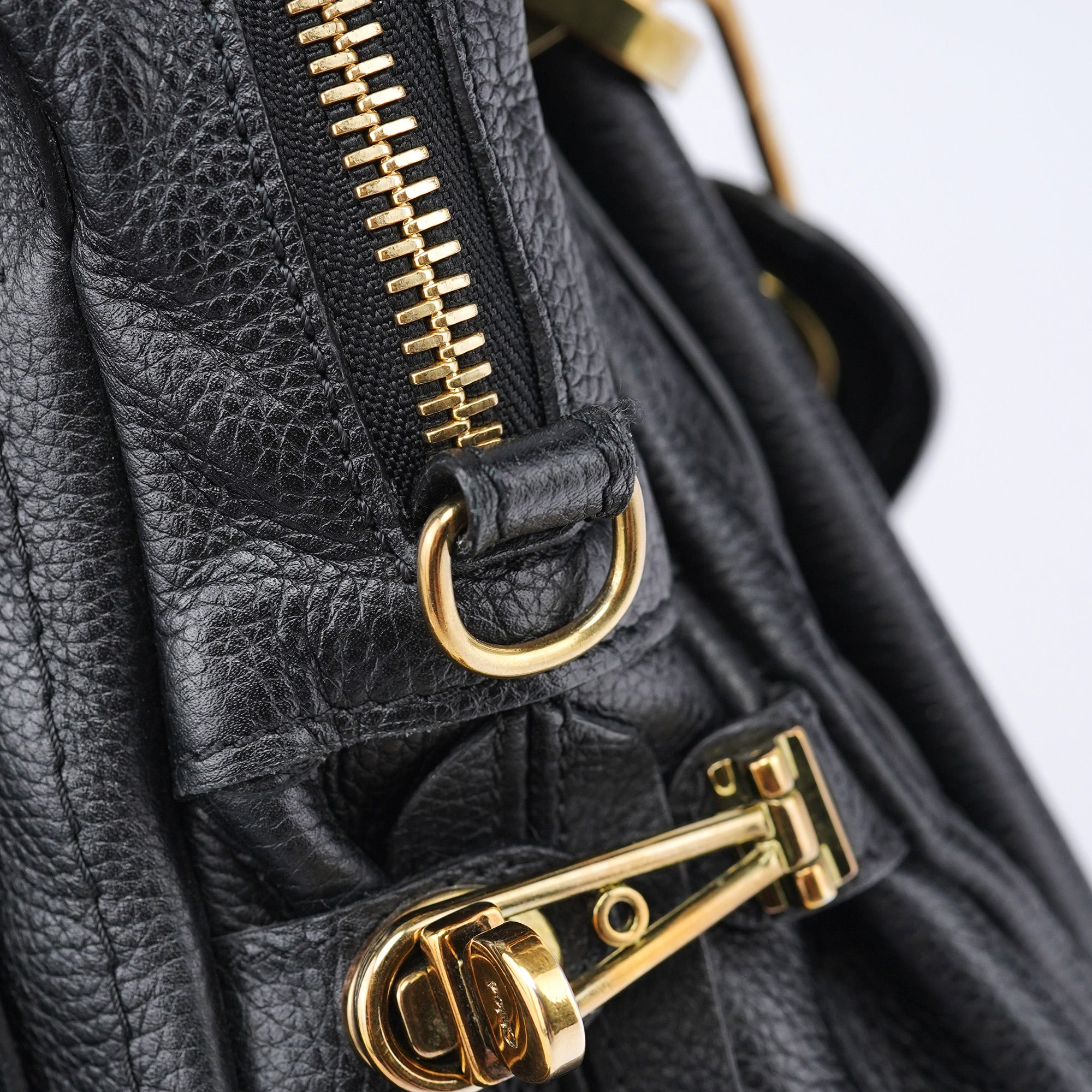 Black Leather Paraty Handbag