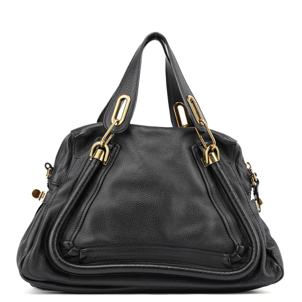 Black Leather Paraty Handbag