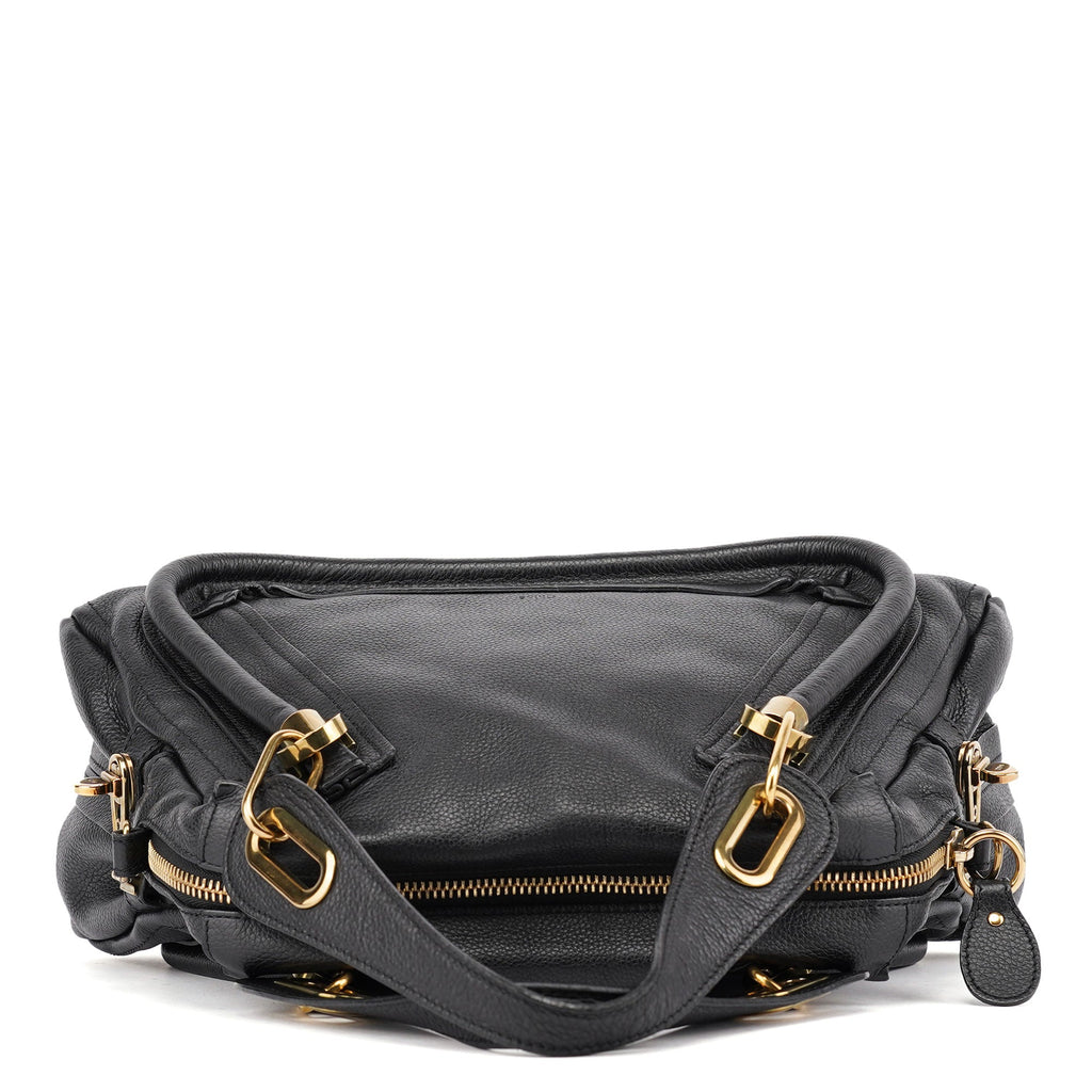 Black Leather Paraty Handbag