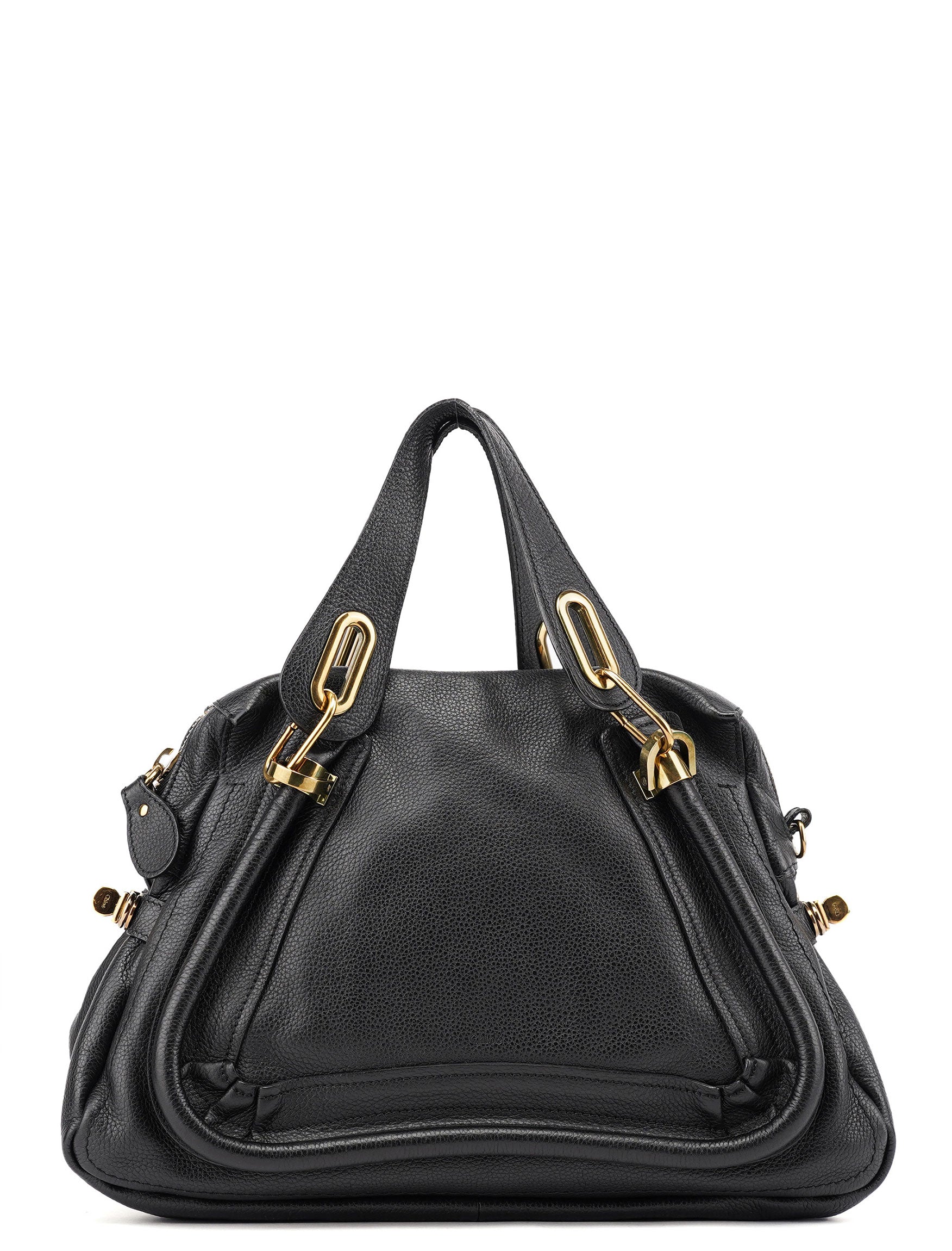 Black Leather Paraty Handbag