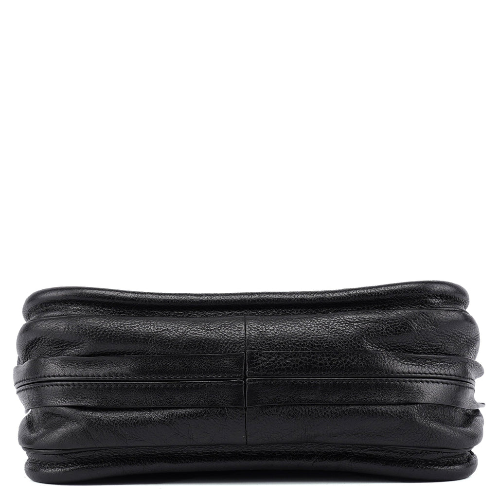 Black Leather Paraty Shoulder Bag