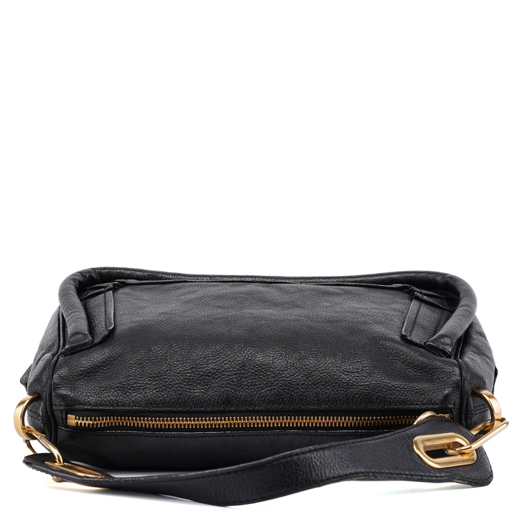 Black Leather Paraty Shoulder Bag