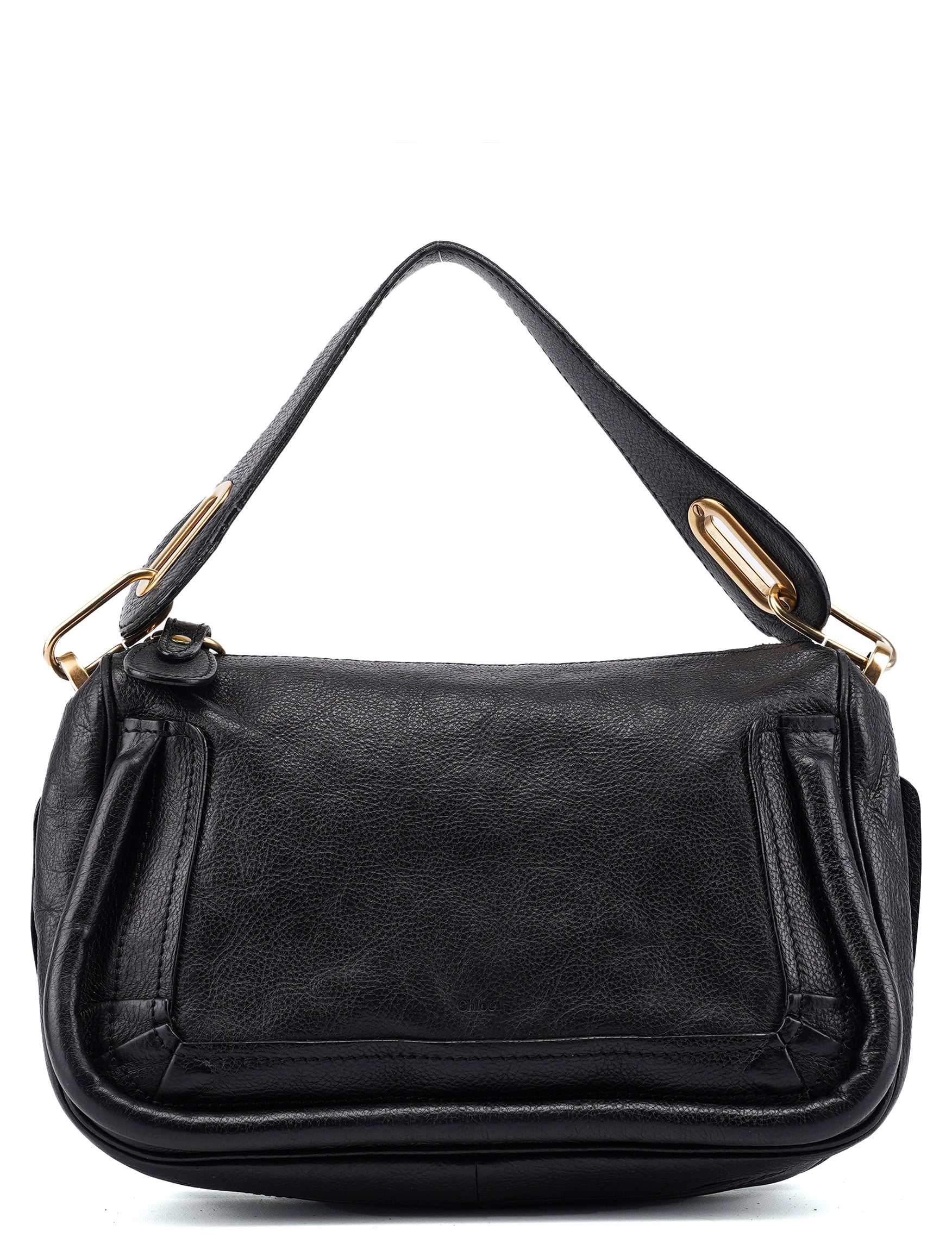 Black Leather Paraty Shoulder Bag
