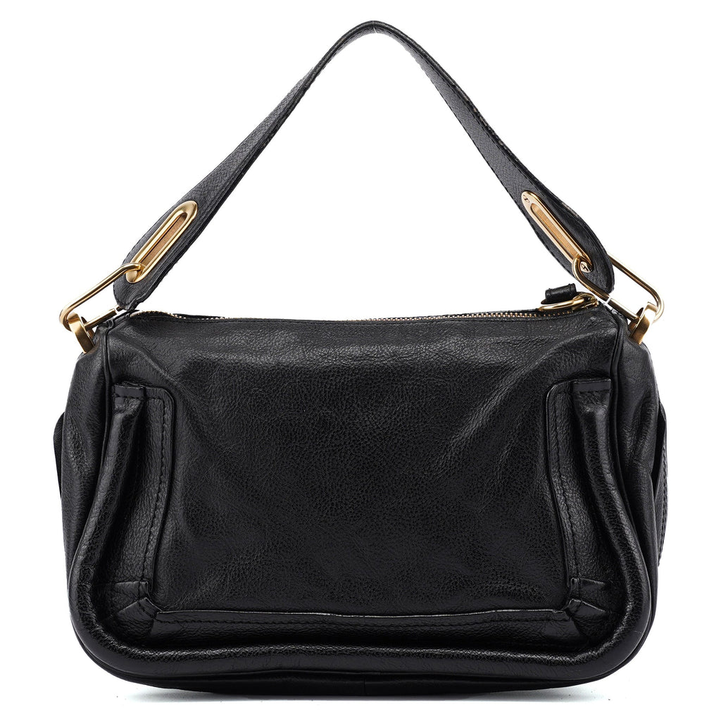 Black Leather Paraty Shoulder Bag