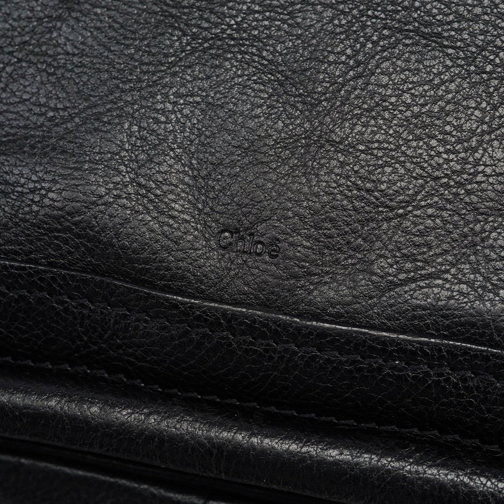 Black Leather Paraty Shoulder Bag