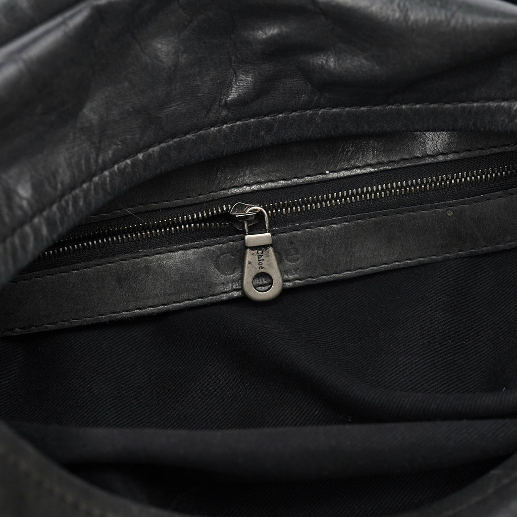Black Leather Silverado Shoulder Bag