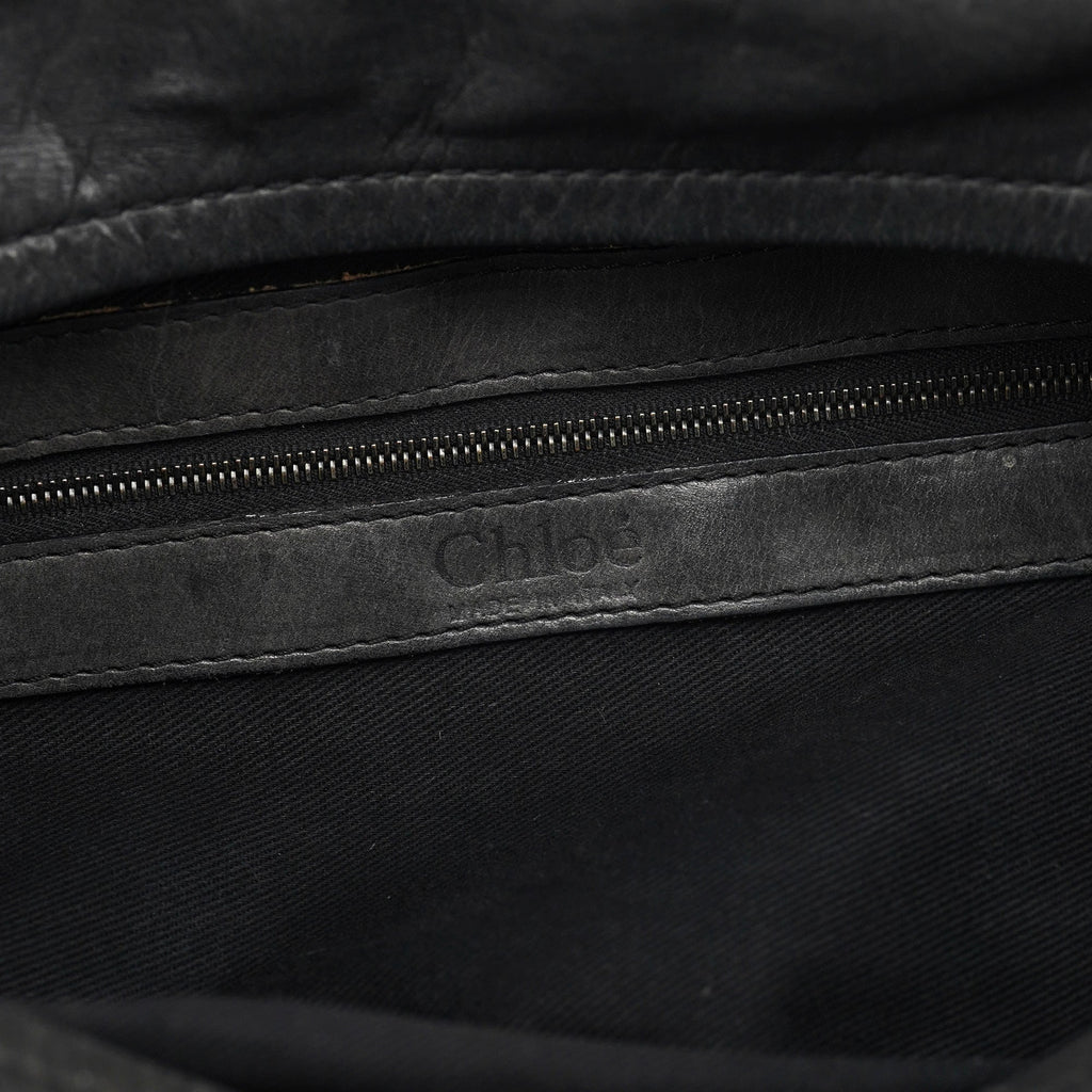 Black Leather Silverado Shoulder Bag
