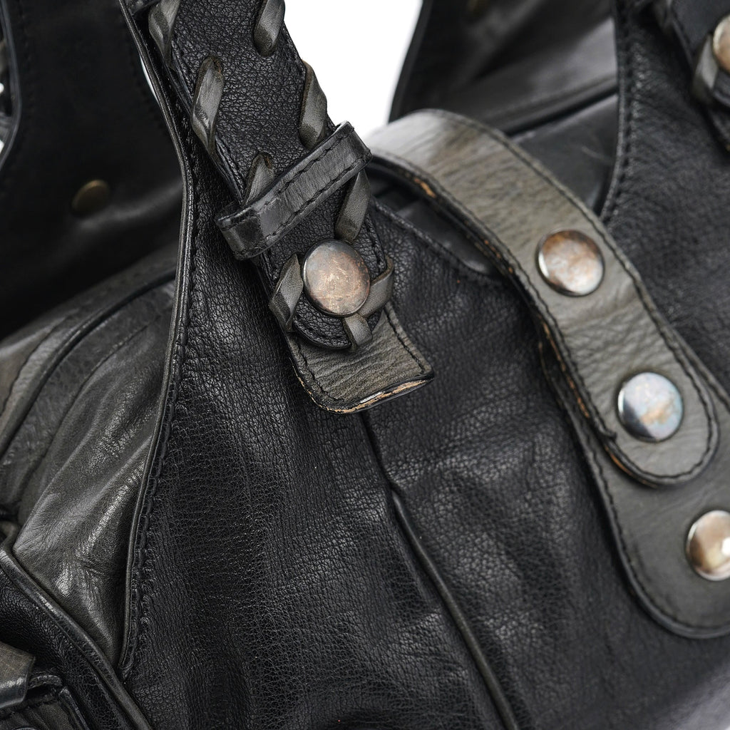 Black Leather Silverado Shoulder Bag