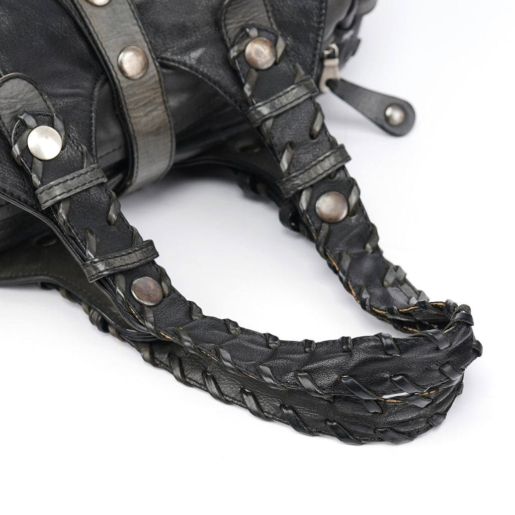 Black Leather Silverado Shoulder Bag