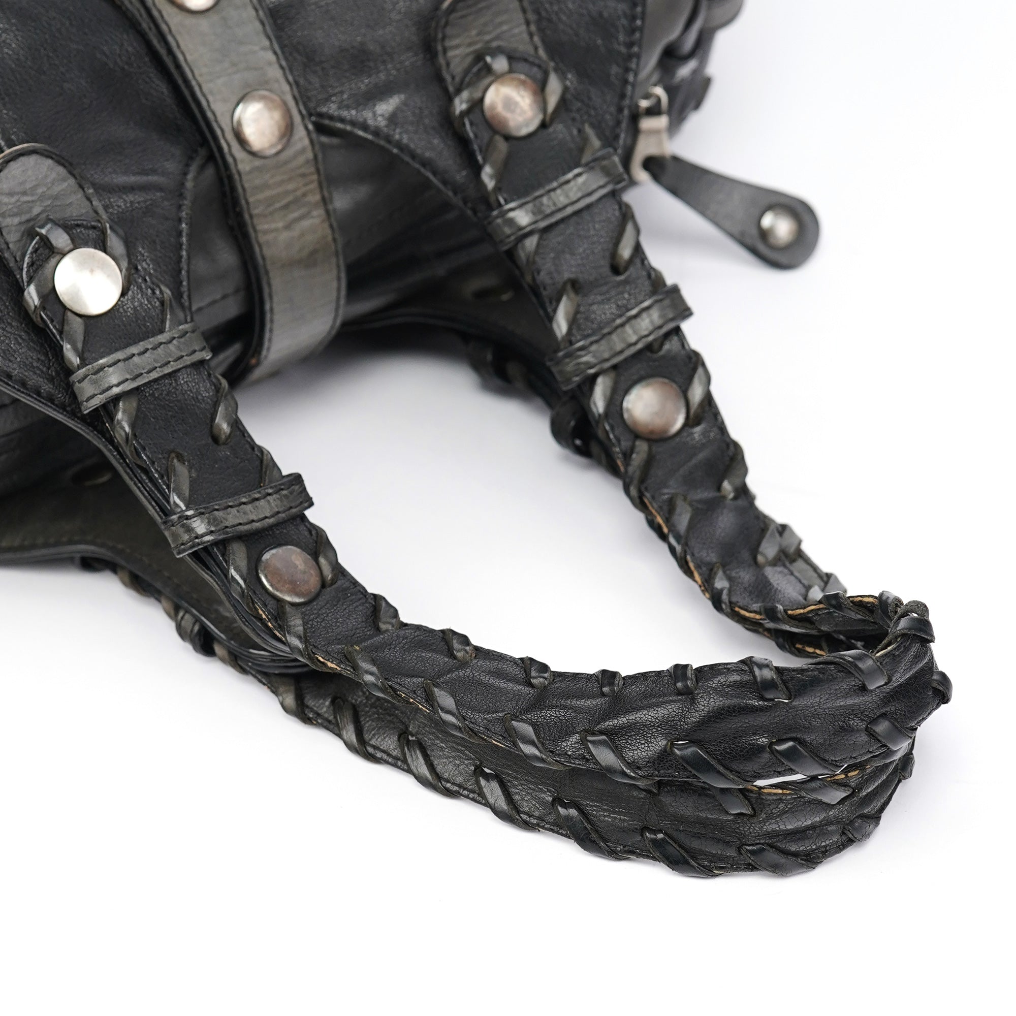 Black Leather Silverado Shoulder Bag