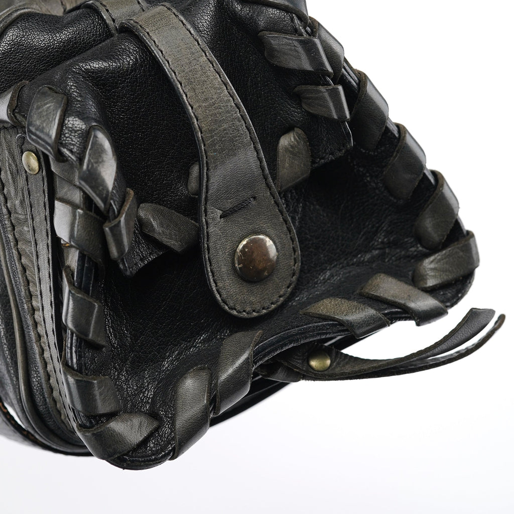 Black Leather Silverado Shoulder Bag