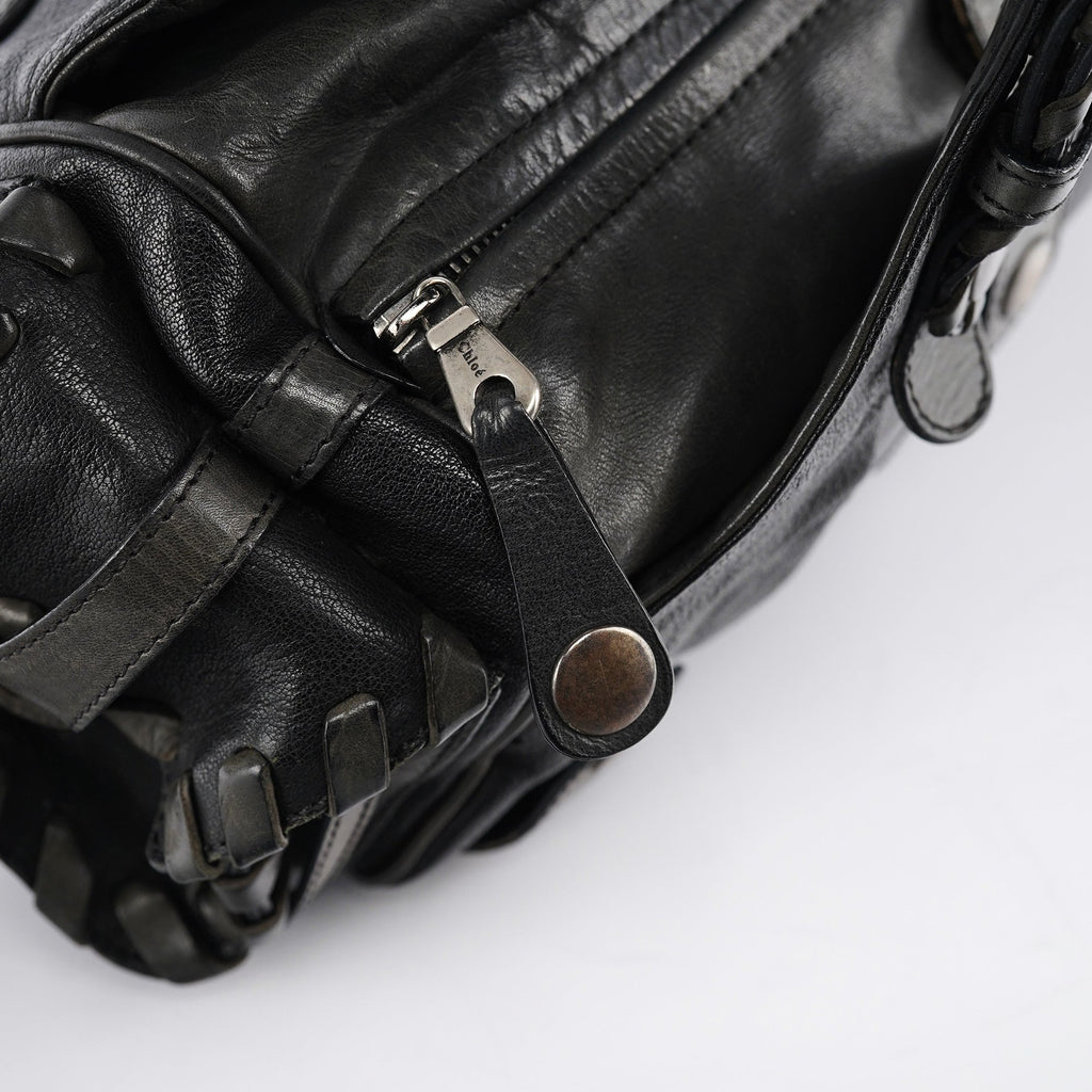 Black Leather Silverado Shoulder Bag